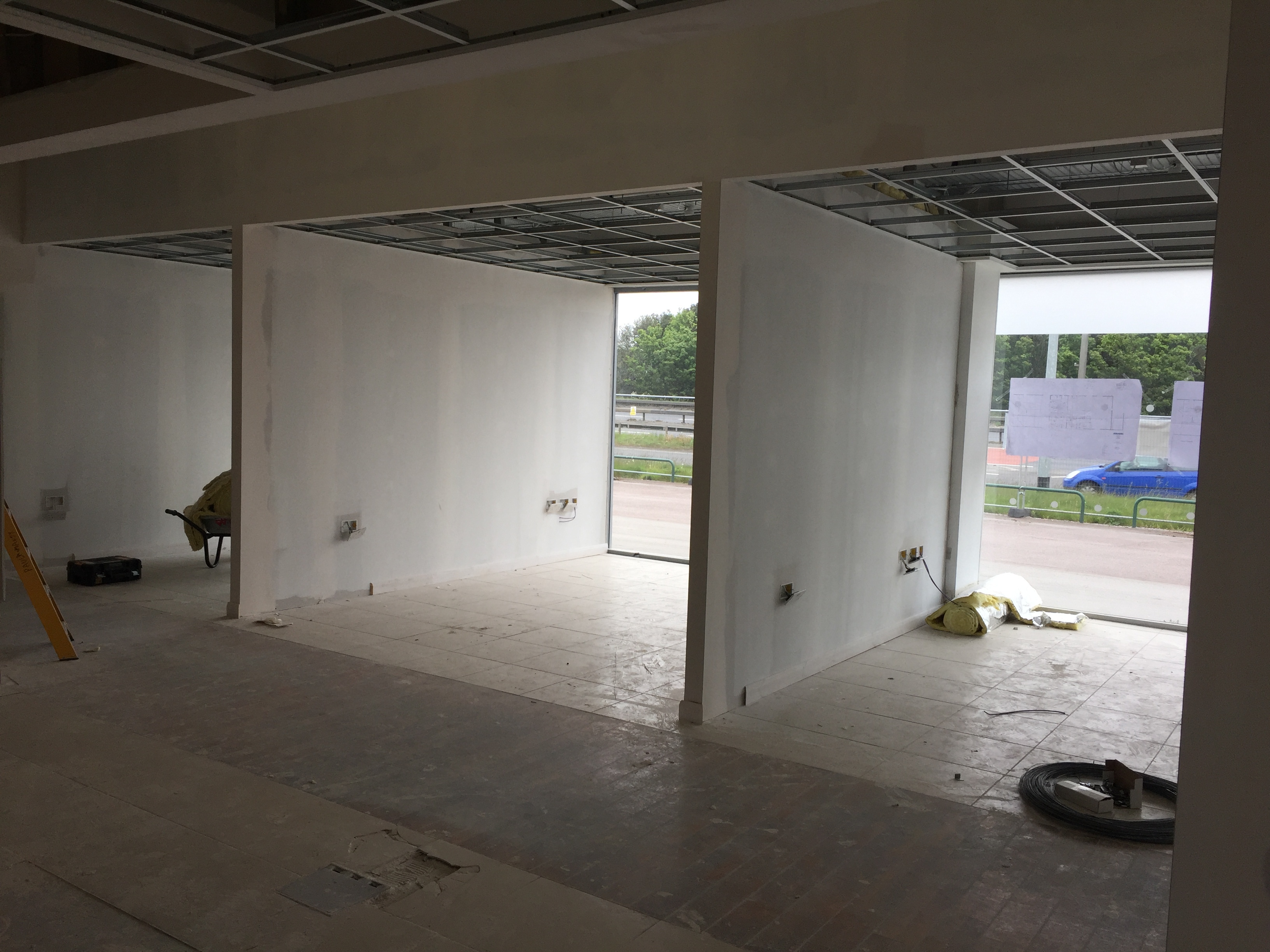 Dawber Williamson Ceilings Partitions works at Airkool Hull DWC 10