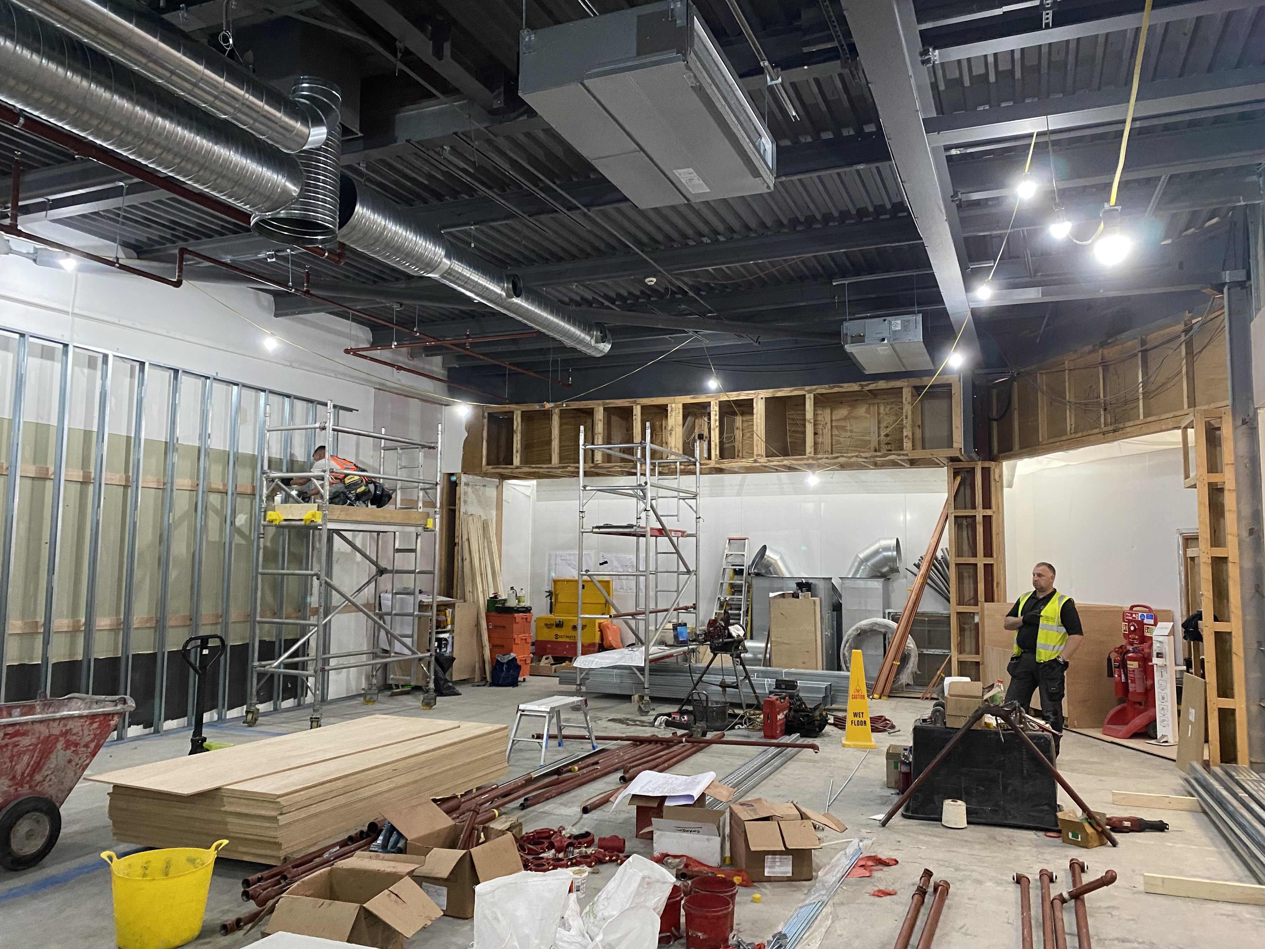 Dawbers dryling fit out works at Five guys york 5