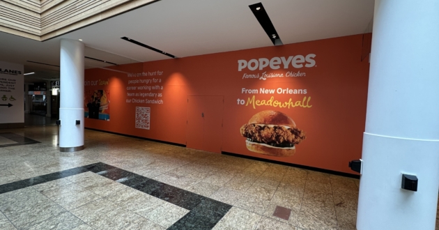 Dawbers drylining works at the new Popeyes restaurant in Meadowhall 4