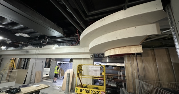 Dawbers dry lining at Dishoom Restaurant Battersea London 16