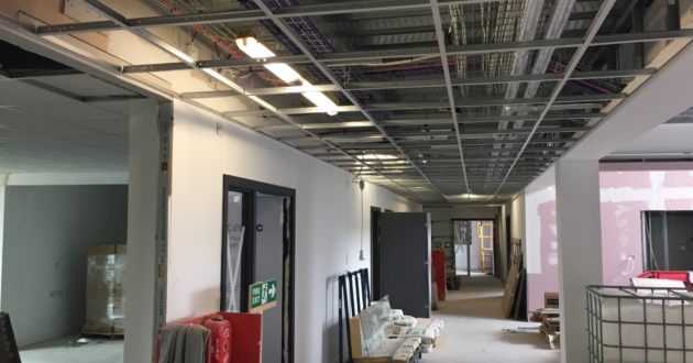 Dawber Williamson Ceilings Partitions at the Staff House Hull University DWC 2